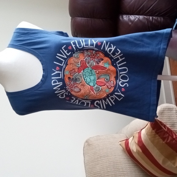 Simply Southern - great message tank - please check measurements and pics. - Picture 1 of 8